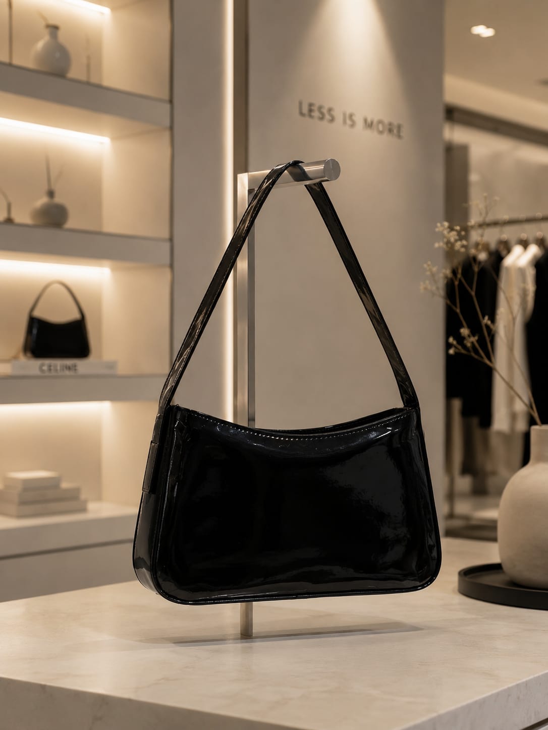 Gharana™ Glossy Patent Shoulder Bag