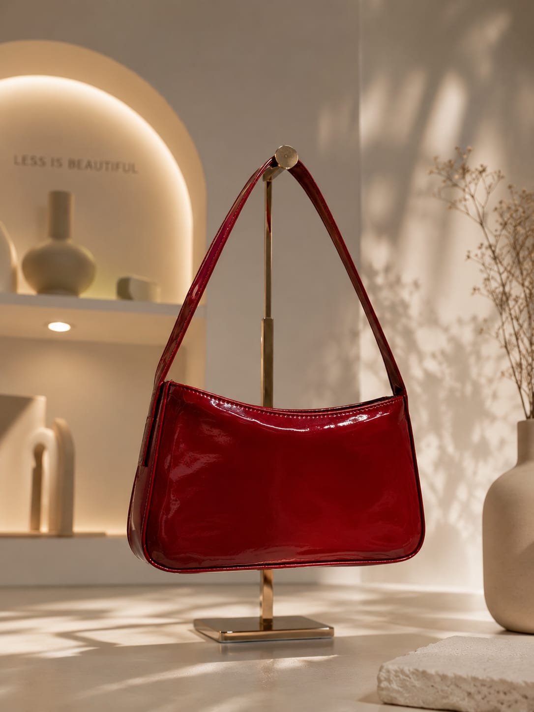 Gharana™ Glossy Patent Shoulder Bag